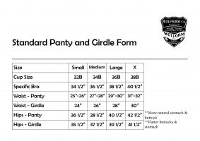 Standard Panty and Girdle